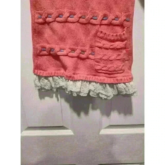 Hartstrings Pink Blue & Girl’s Pullover Sweater Ruffled Edge Sz 5/6 - Picture 3 of 7